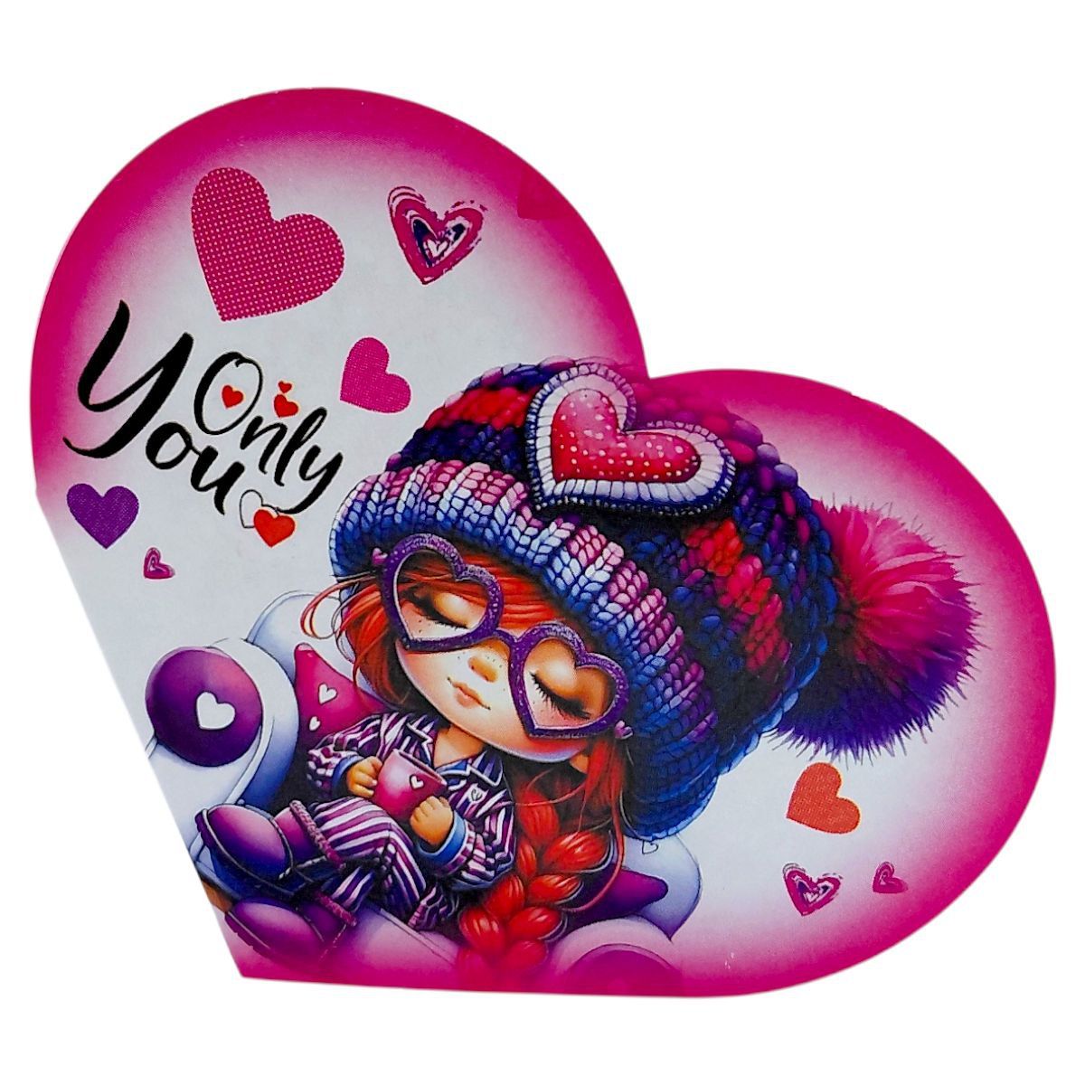 Листівка вітальна "Валентинка" 17,3х9. 4 см  фото 1