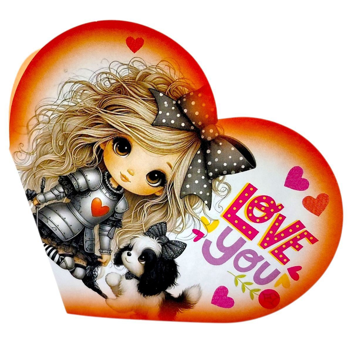 Листівка вітальна "Валентинка" 17,3х9. 4 см  фото 1