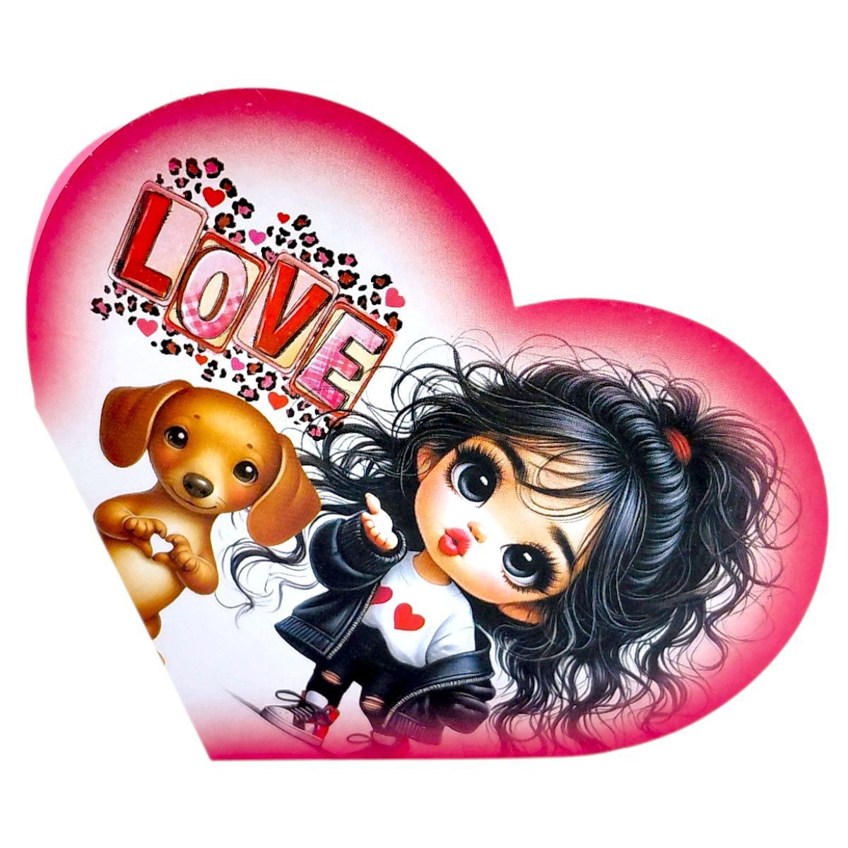 Листівка вітальна "Валентинка" 17,3х9. 4 см  фото 1