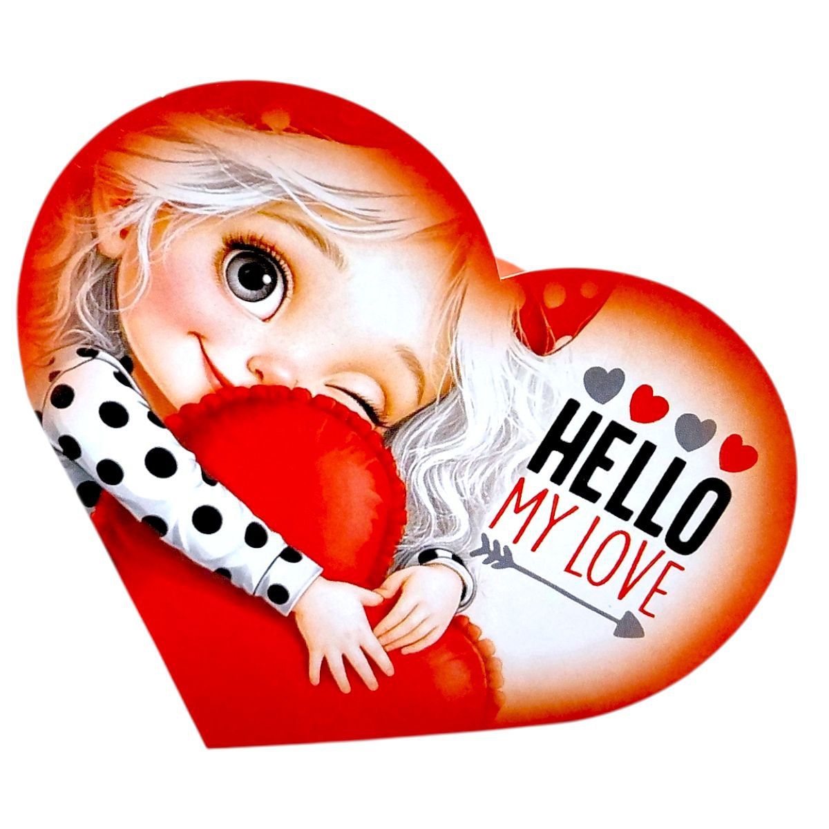 Листівка вітальна "Валентинка" 17,3х9. 4 см  фото 1