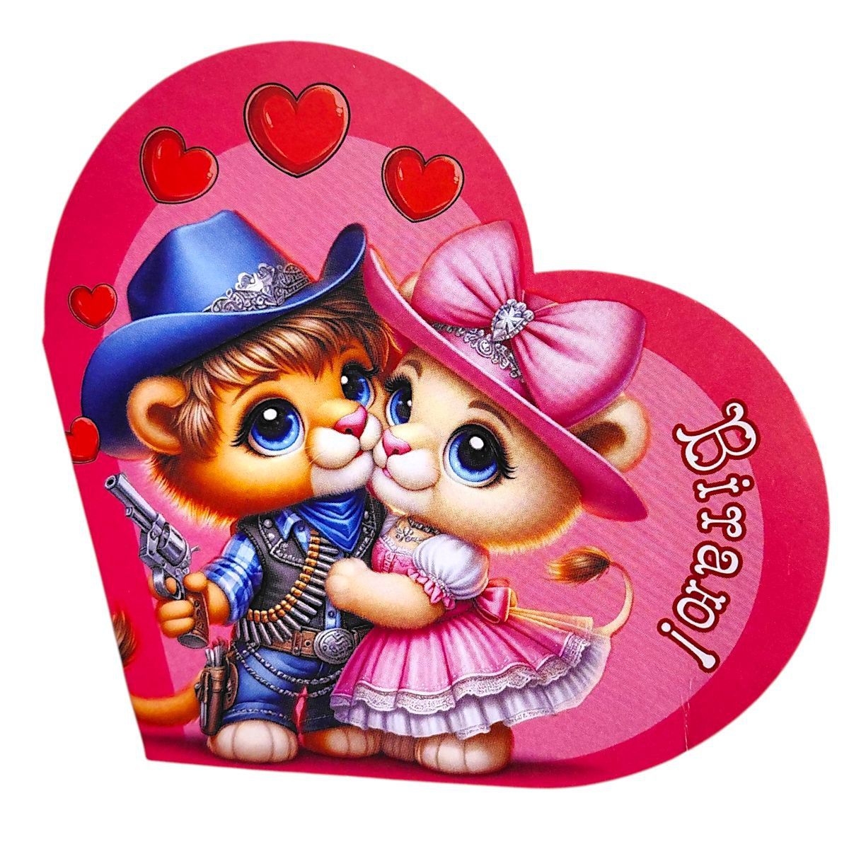 Листівка вітальна "Валентинка" 17,3х9,4 см  фото 1