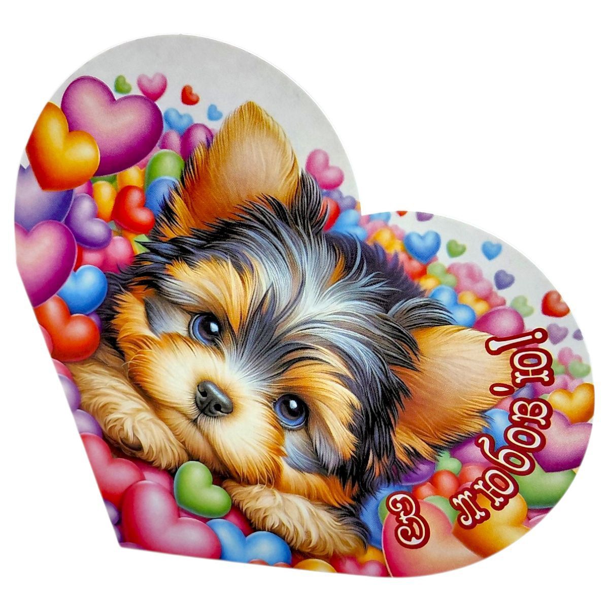 Листівка вітальна "Валентинка" 17,3х9. 4 см  фото 1