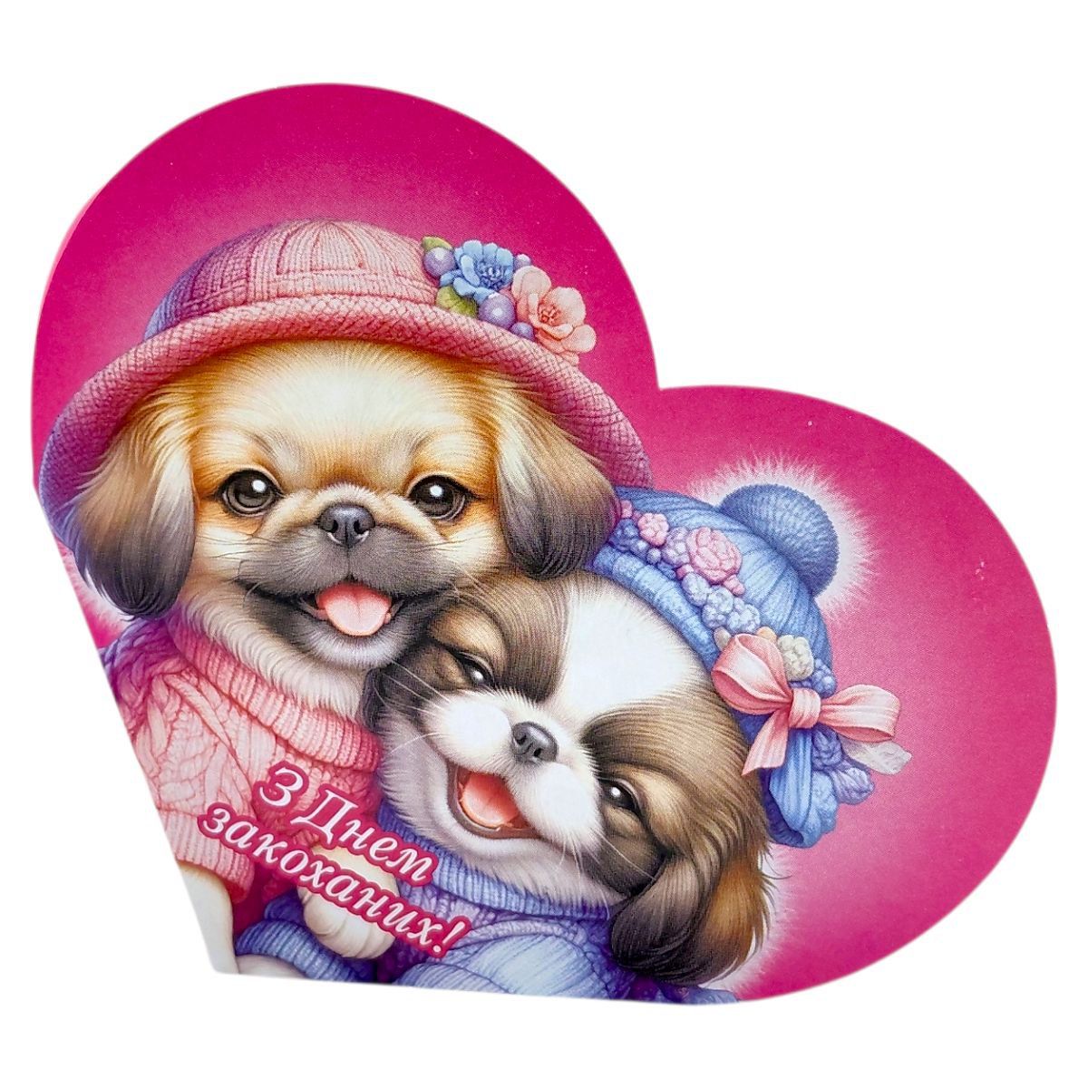 Листівка вітальна "Валентинка" 17,3х9. 4 см  фото 1