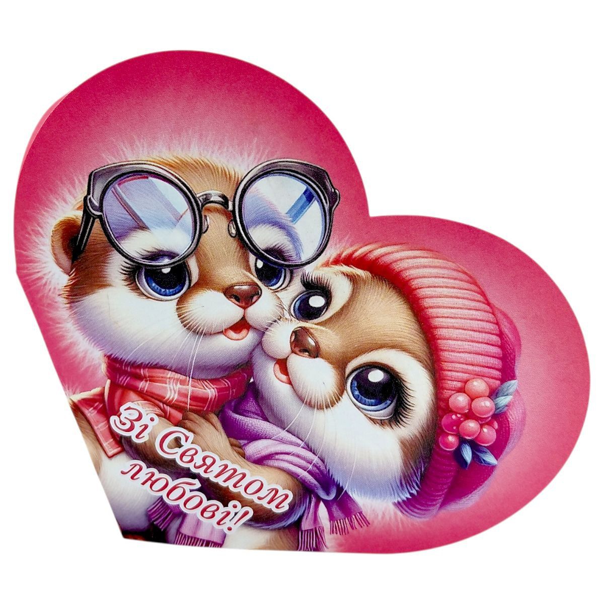 Листівка вітальна "Валентинка" 17,3х9. 4 см  фото 1