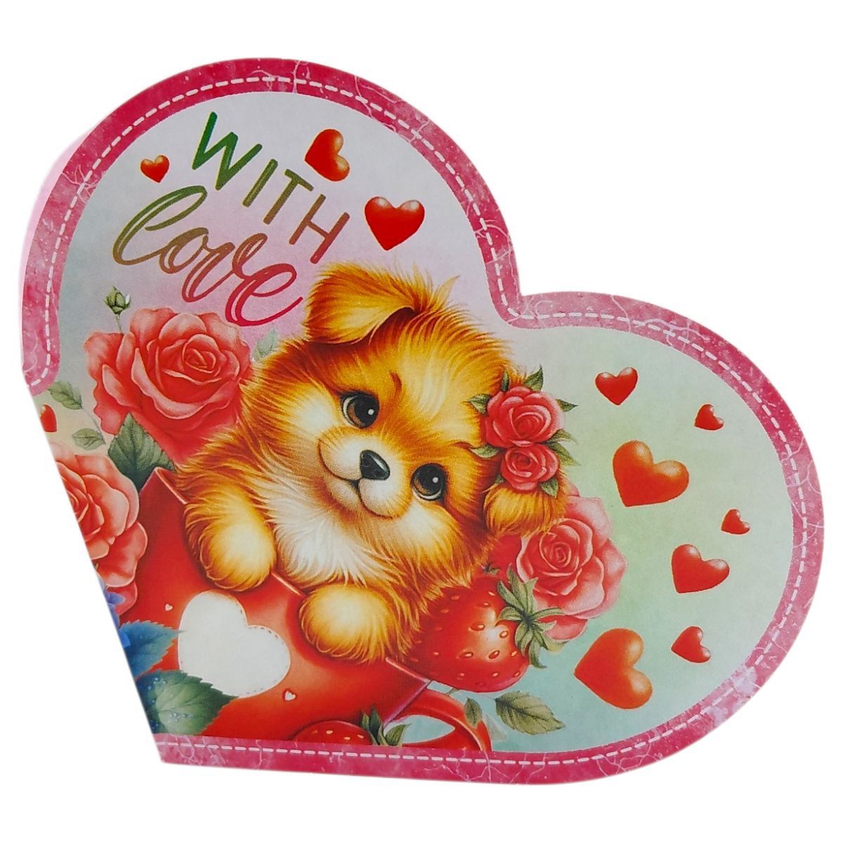 Листівка вітальна "Валентинка" 17,3х9. 4 см  фото 1