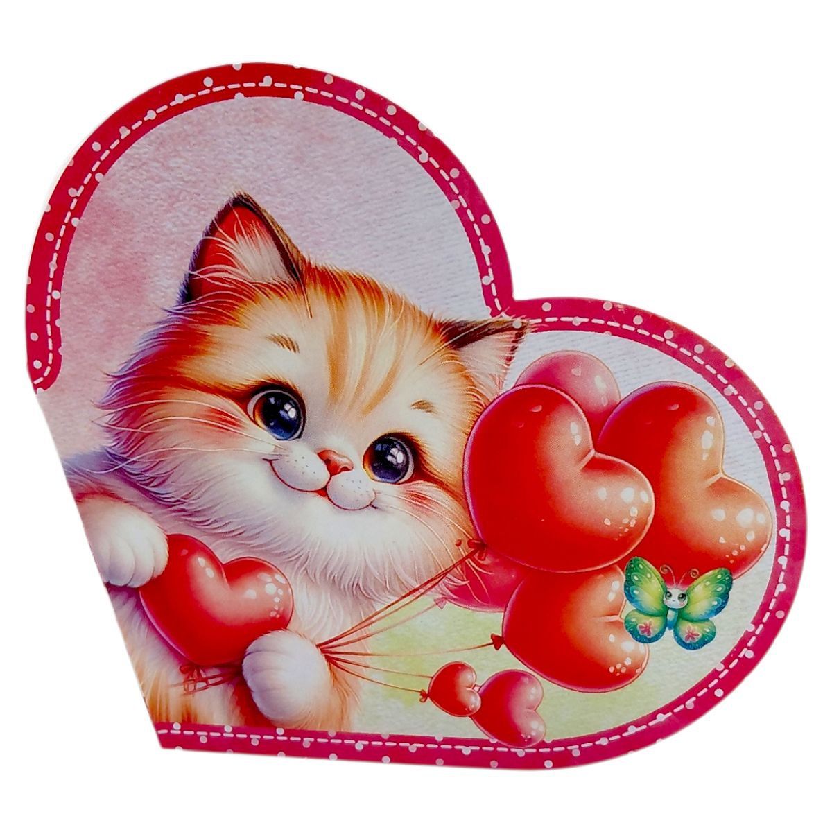 Листівка вітальна "Валентинка" 17,3х9. 4 см  фото 1