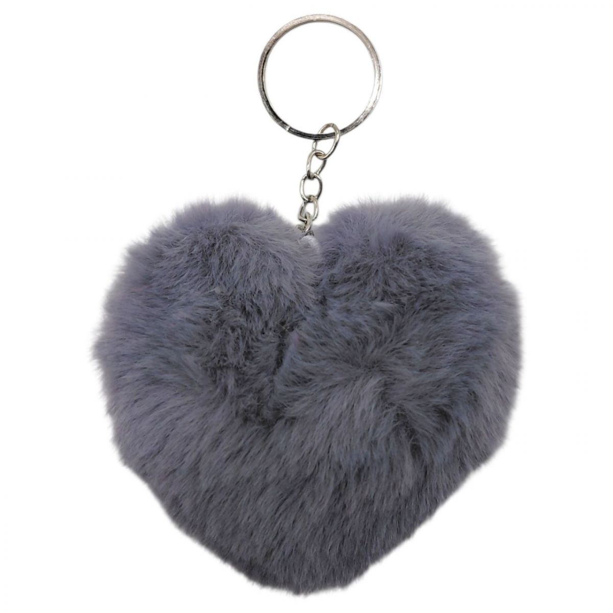 МʼЯКИЙ БРЕЛОК "СЕРДЦЕ" (СІРИЙ)  фото 1