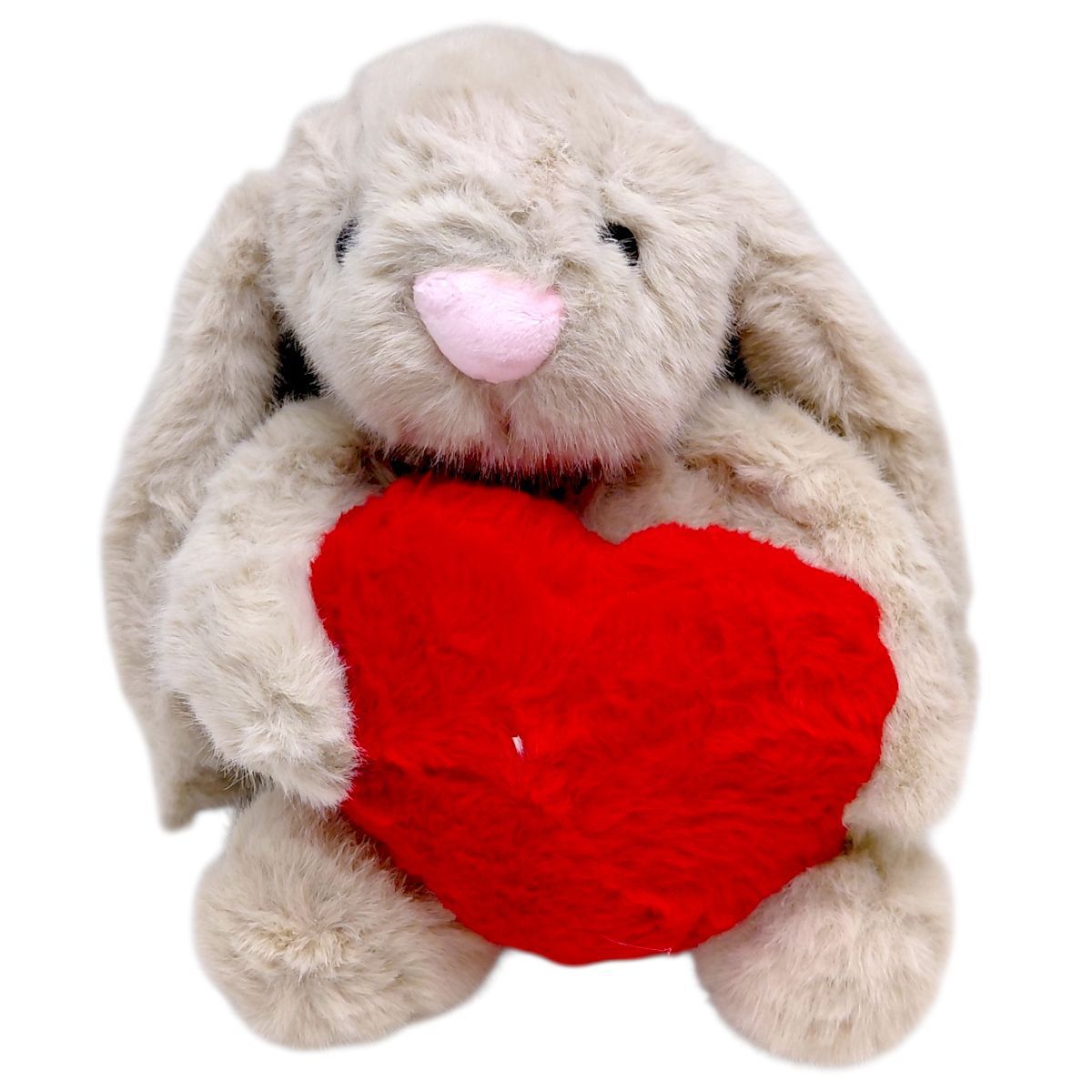 Мʼяка іграшка "Зайчик із серцем" 23 см (КОРИЧНЕВИЙ)  фото 1
