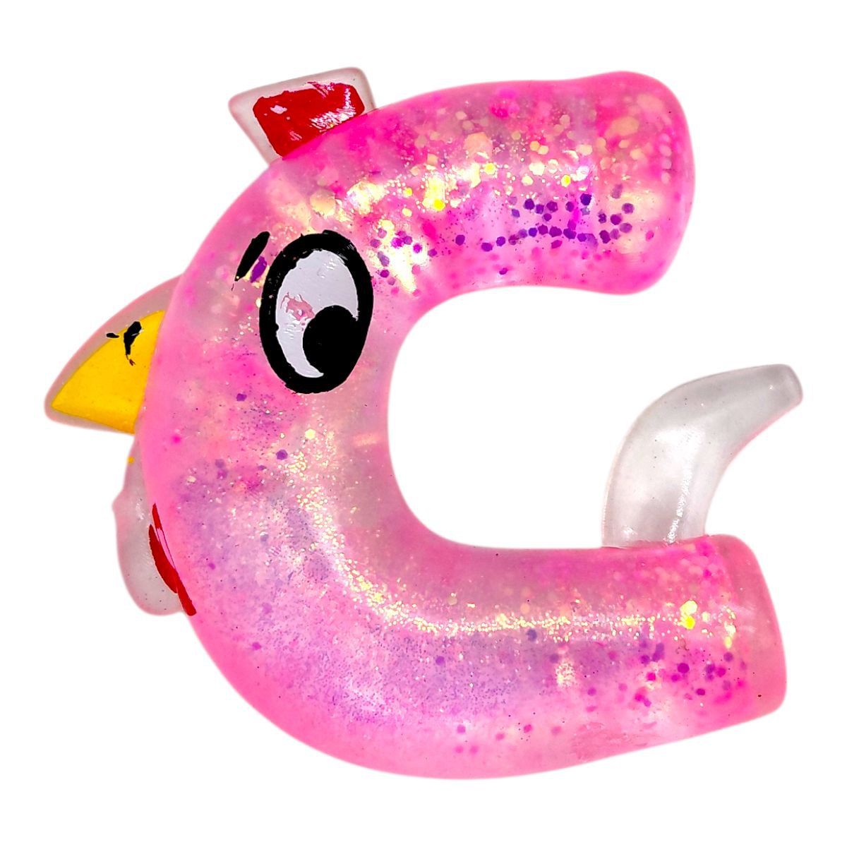 Антистресс жвачка-тянучка "Алфавит" 9 см (РОЗОВАЯ)  фото 1