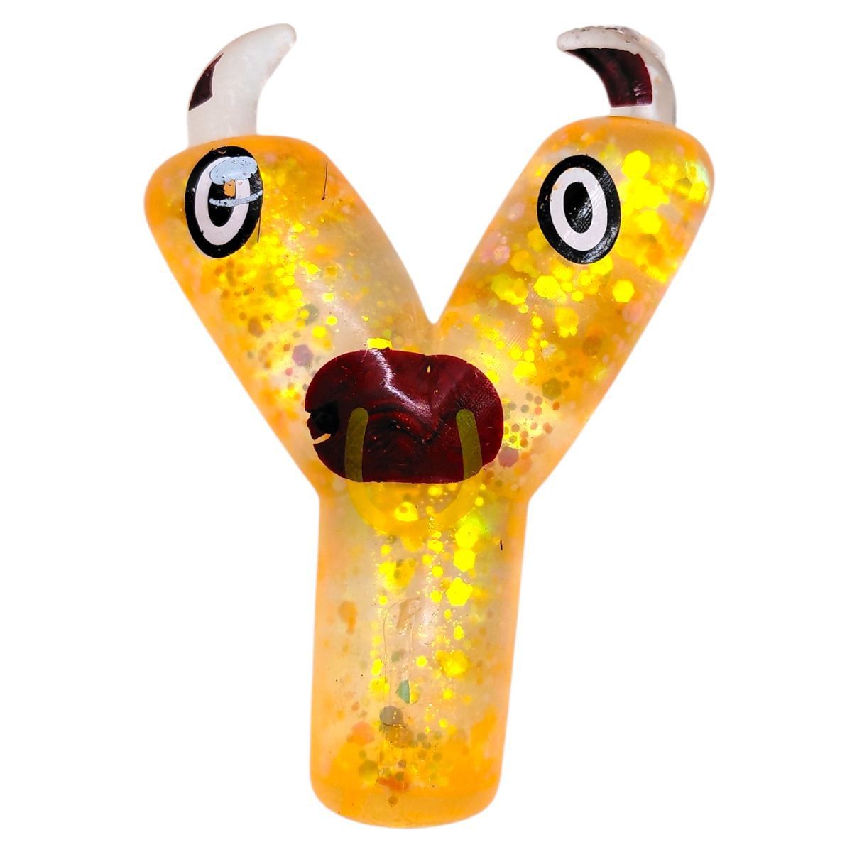 Антистресс жвачка-тянучка "Алфавит" 9 см (Оранжевая)  фото 1