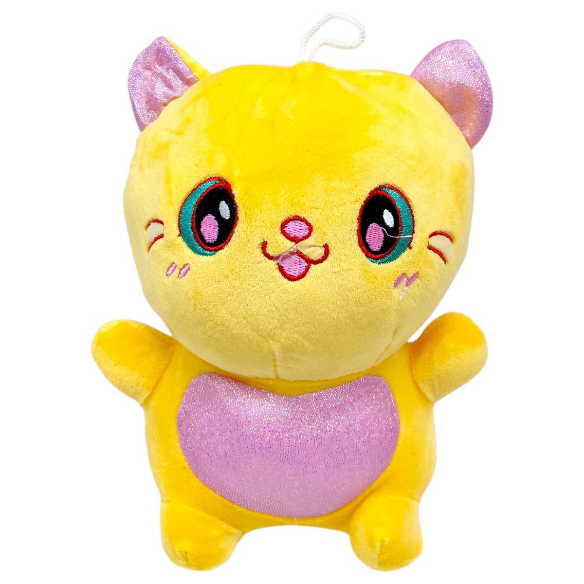 Мягкая игрушка цветной котик 20 см (ЖЕЛТЫЙ)  фото 1