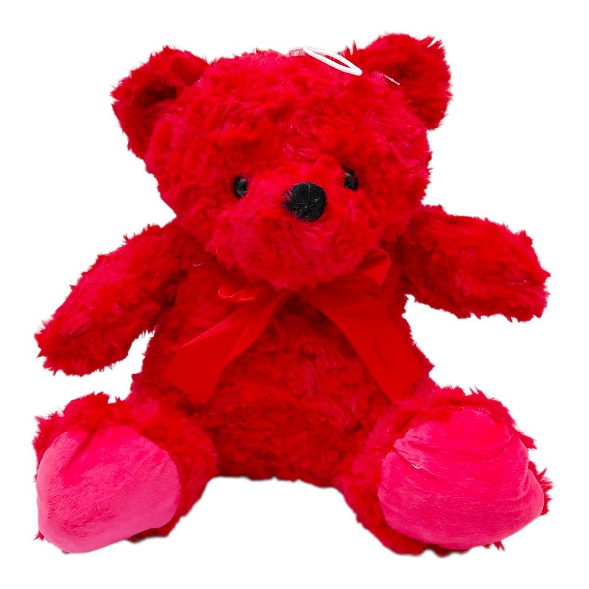 МЯГКАЯ ИГРУШКА ЦВЕТНОЙ МИШКА 20 СМ (КРАСНЫЙ)  фото 1