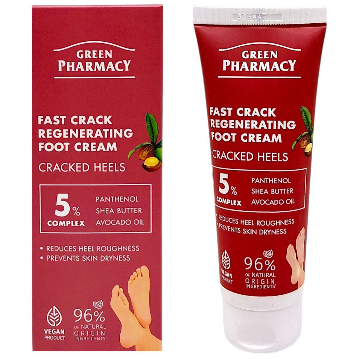 Крем-гель для ніг "Green Pharmacy" 75 мл, регенеруючий, швидкодіючий проти тріщин  фото 1