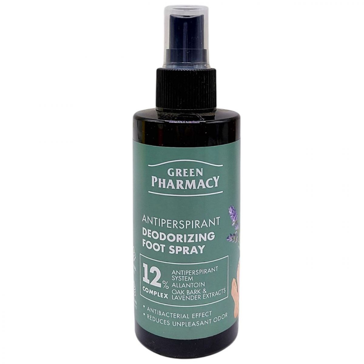 Спрей-антиперспірант для ніг "Green Pharmacy" 150 мл дезодоруючий  фото 1