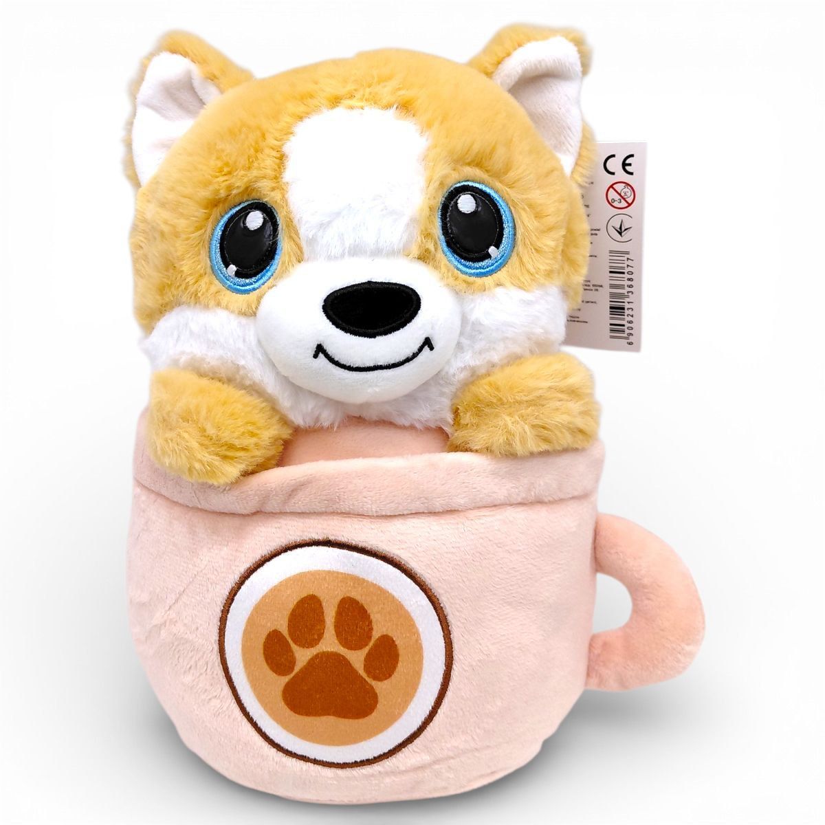 Мʼяка іграшка "Собачка в чашці" 25 см  фото 1