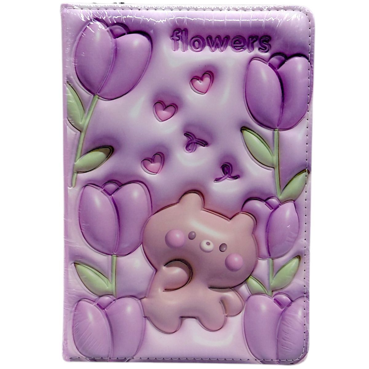 Блокнот 3D. Ведмедик , ФОРМАТ А5 (ФІОЛЕТОВИЙ)  фото 1