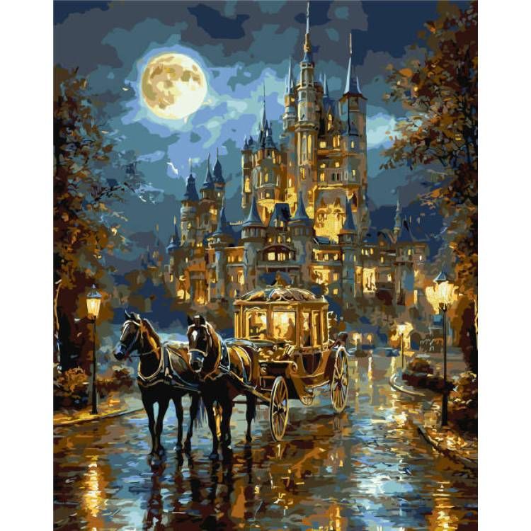 Картина за номерами з фарбами металік "Шлях до чарівного палацу" 40х50 см  фото 1