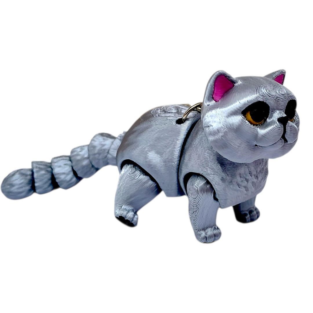 Брелок 3d друк "Кіт шарнірний"  фото 1