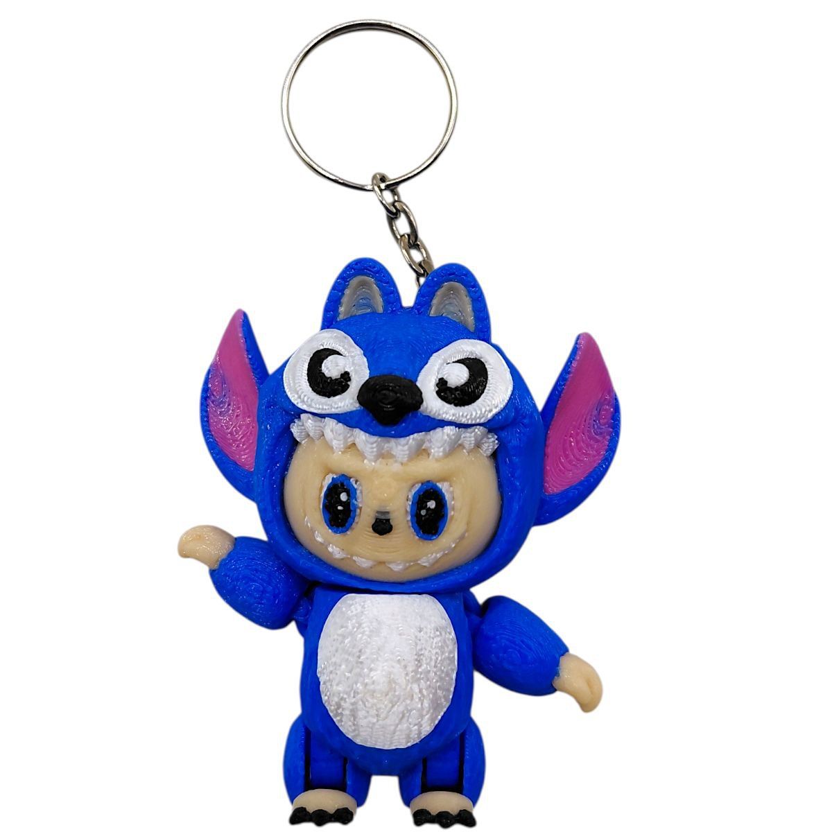 Брелок 3d друк "Стіч-Лабубу"  фото 1