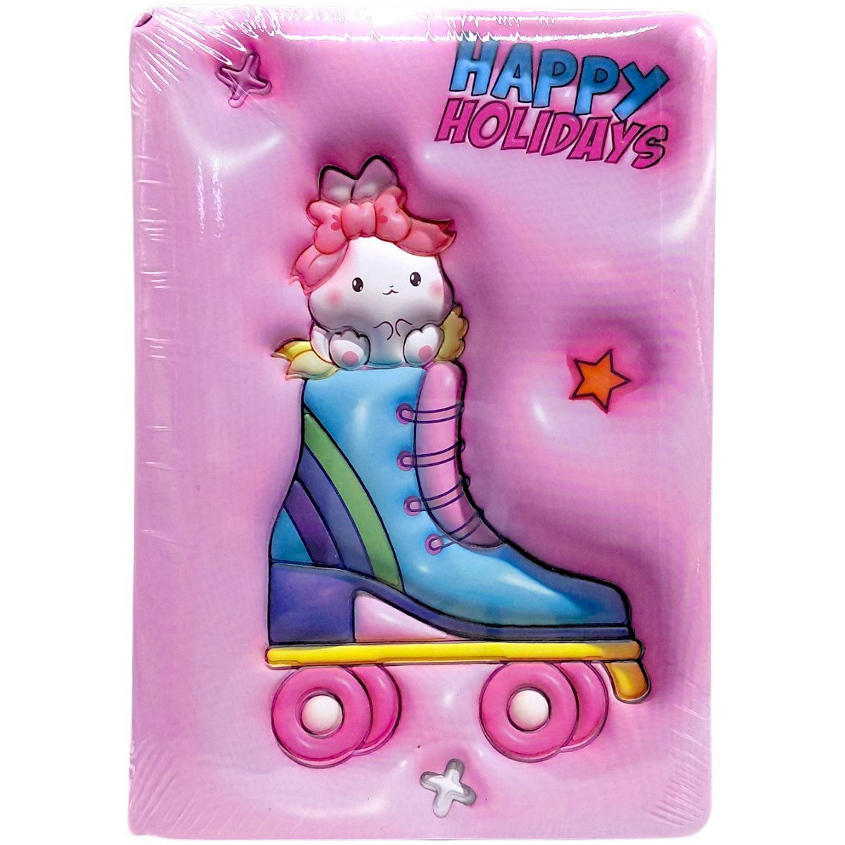 Блокнот 3D Зайчик, формат а5 (СВІТЛО-РОЖЕВИЙ)  фото 1