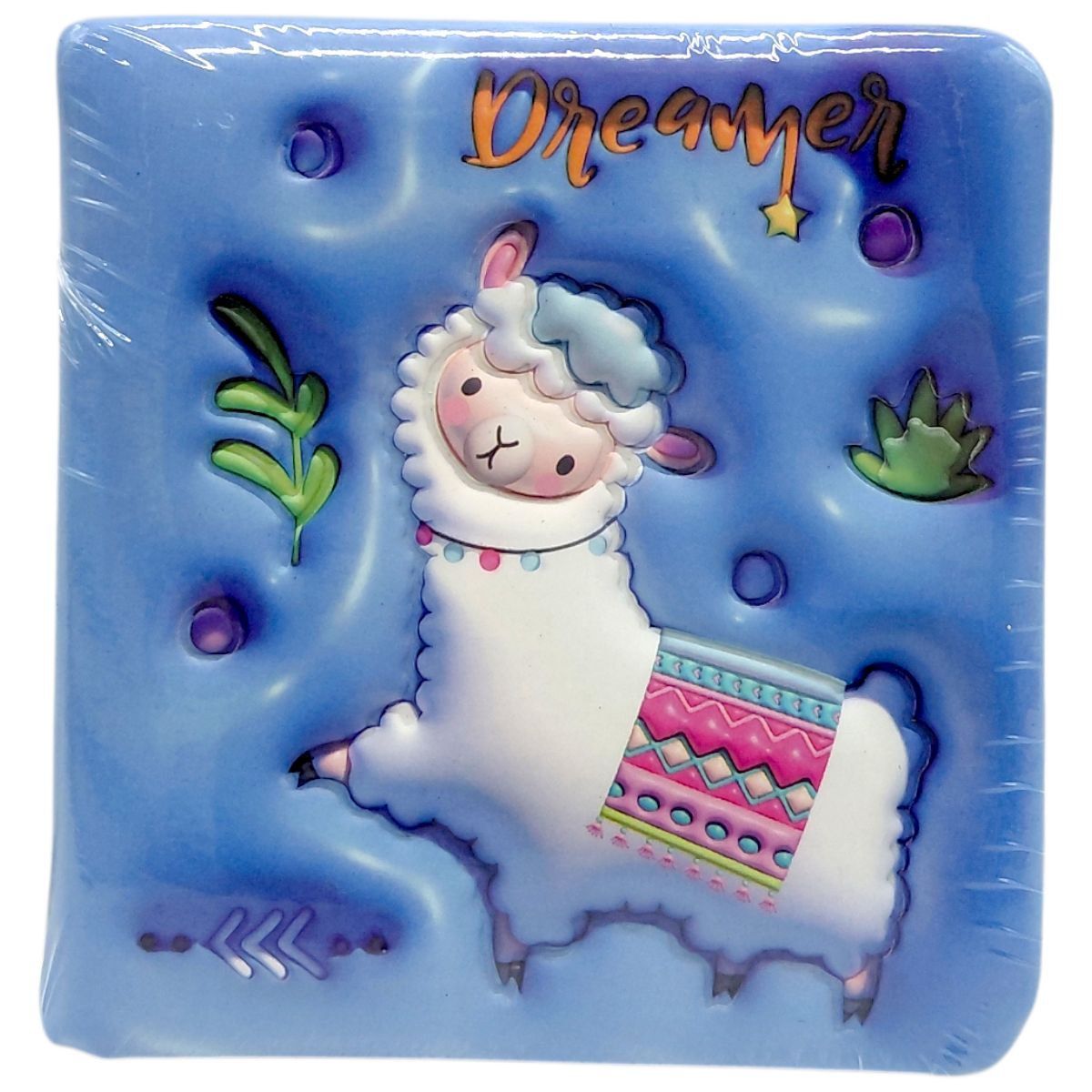 Блокнот 3D 10х9,5 см "Лама" (БЛАКИТНИЙ)  фото 1