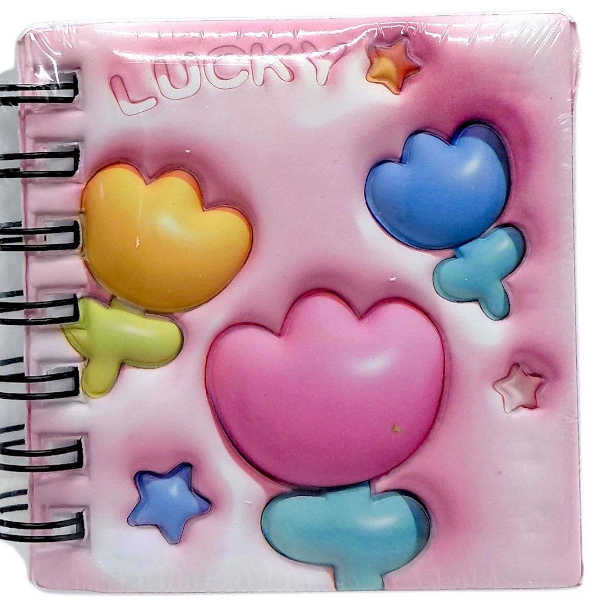 Блокнот 3D на пружині 10Х9,5 см "Квіти" (РОЖЕВИЙ)  фото 1