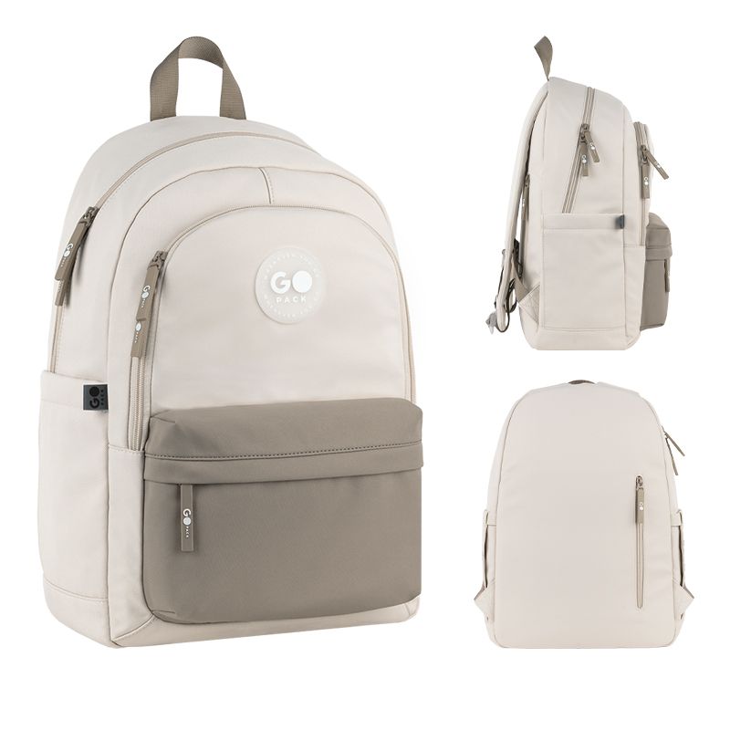 Рюкзак GoPack Education Teens 141L бежевий, коричневий  фото 1