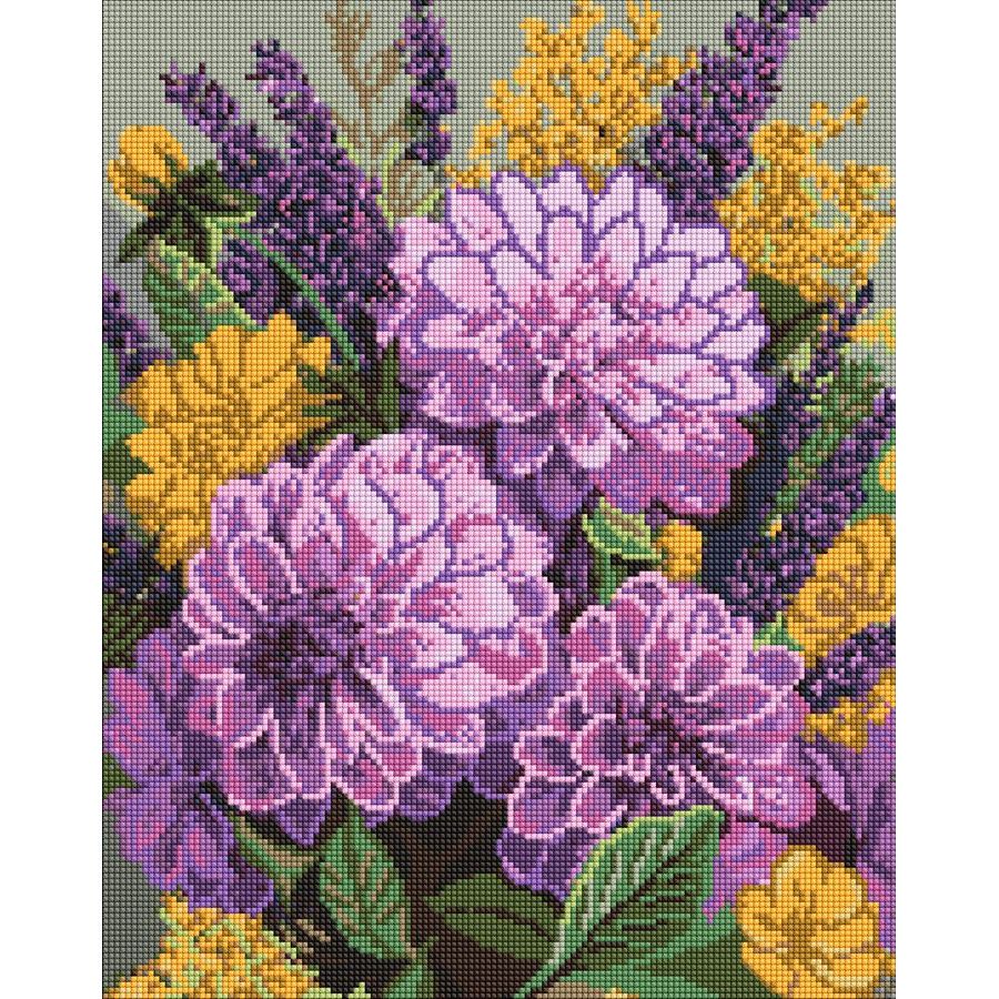 Алмазна мозаїка "Фіолетовий танок" 40х50 см  фото 1