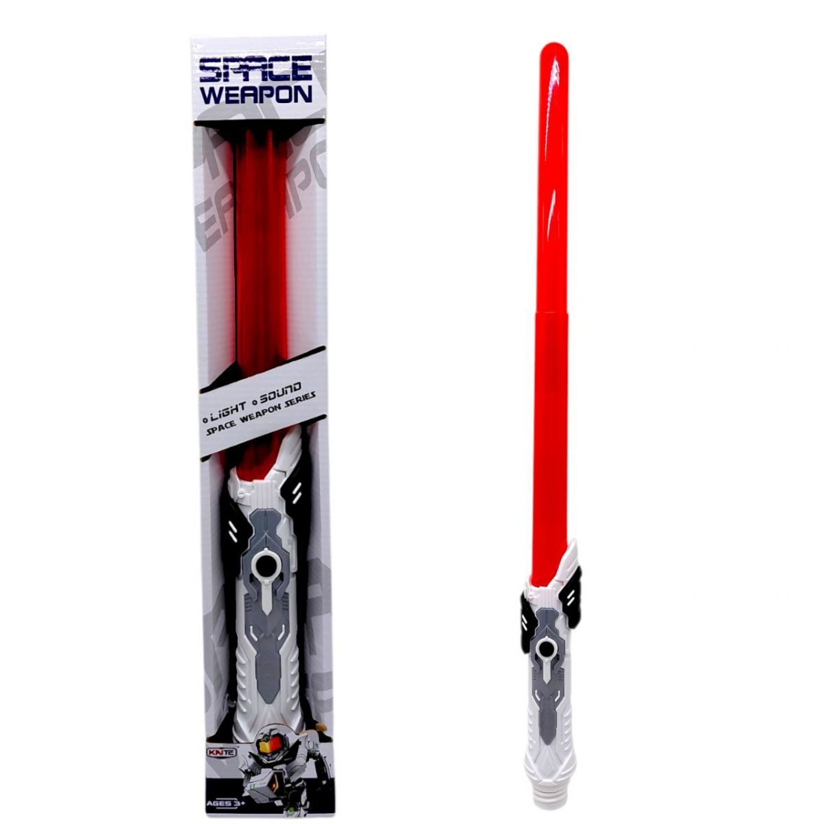 Світловий меч "SPACE" зі світлом і звуком, працює від батарейок  фото 1