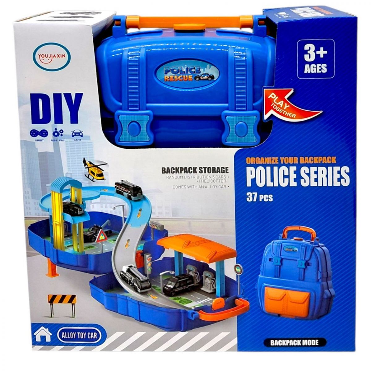 Набір ігровий "Поліцейська парковка" у валізі  фото 1