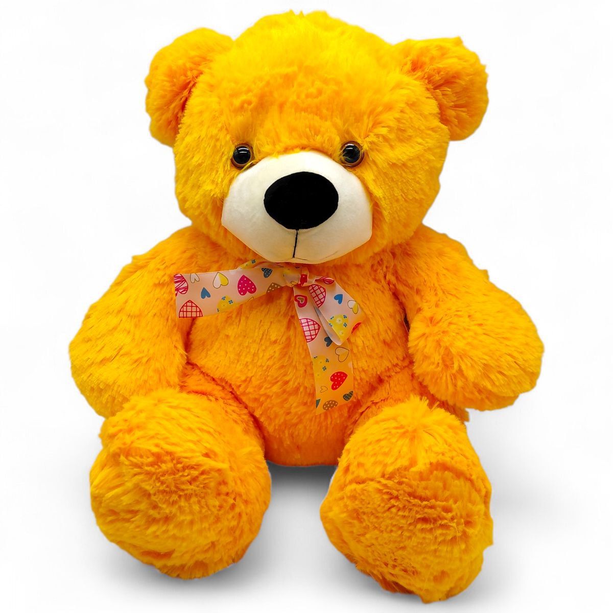 Мʼяка іграшка "Ведмедик Тедді" 60 см (ПОМАРАНЧЕВИЙ)  фото 1
