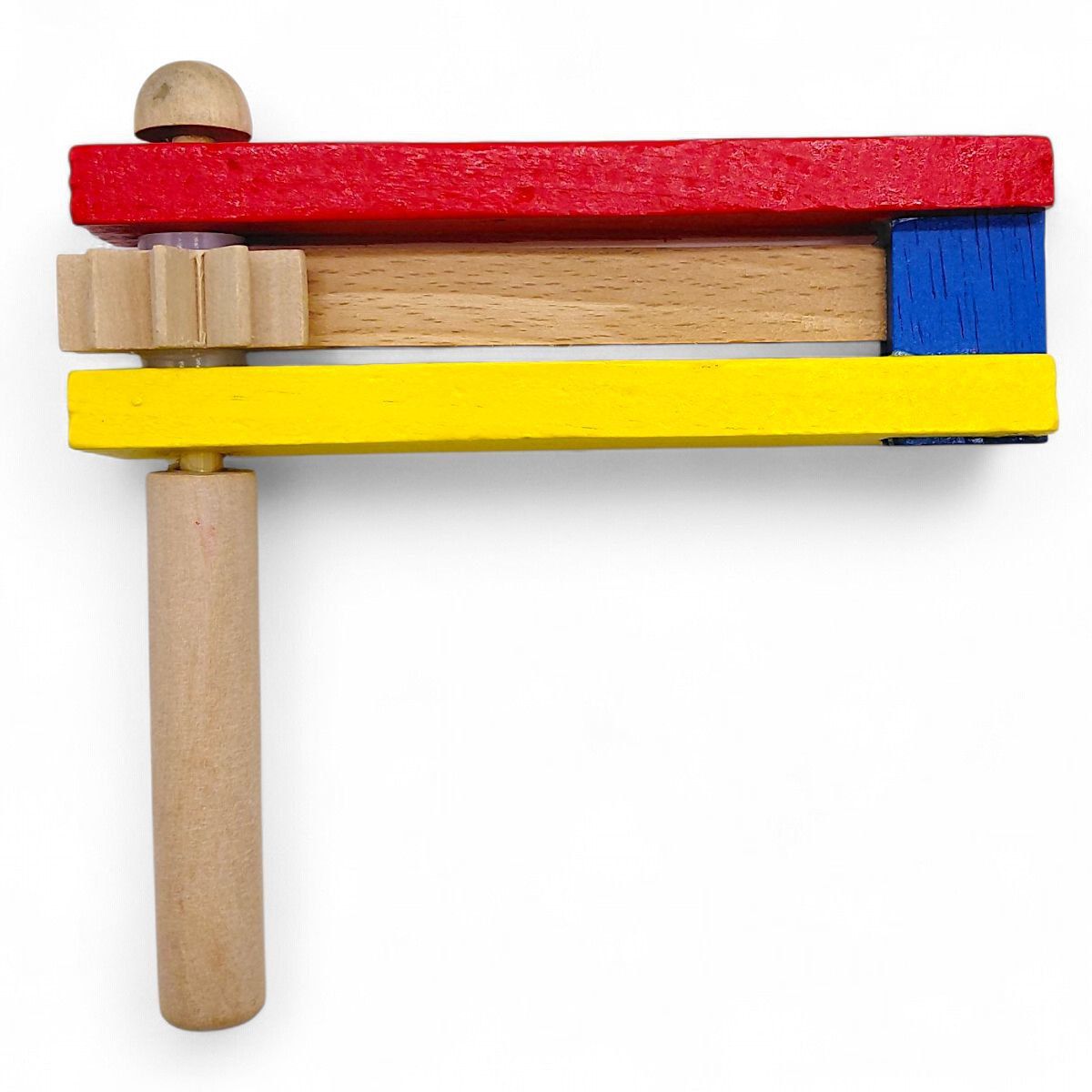 Развивающая игрушка-трещотка, цветная деревянная, 12. 5 см  фото 1