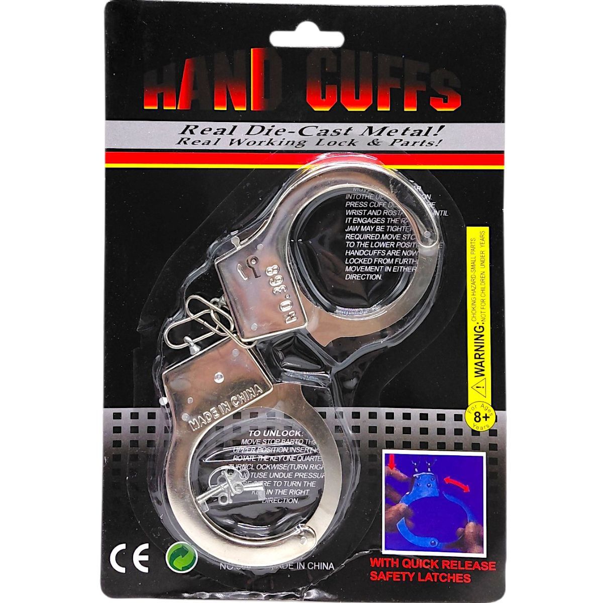 Наручники іграшкові, металеві  фото 1