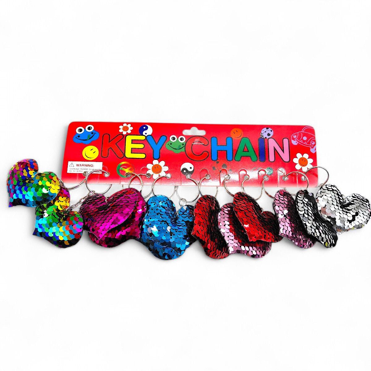 Брелок "Сердечко" паєтки (12 шт)  фото 1