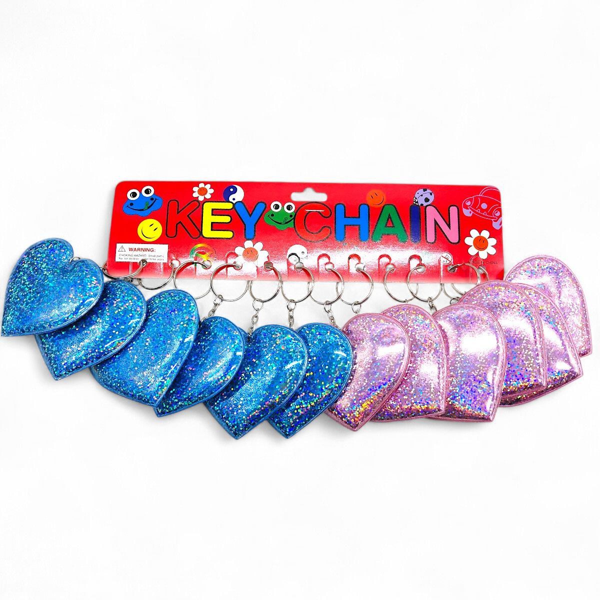 Брелок "Сердечко" блискуче (12 шт)  фото 1