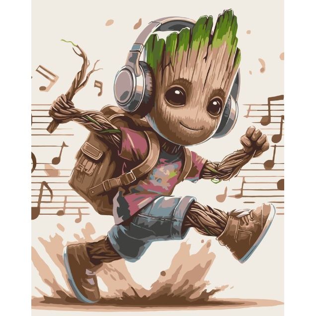 Картина за номерами "Музичний Грут" 40х50 см  фото 1