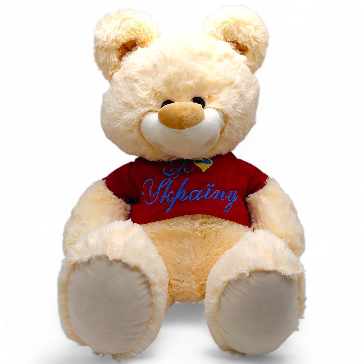 Мʼяка іграшка Ведмідь Буркотун висота 80 см (за стандартом 110 см) КРЕМОВИЙ  фото 1