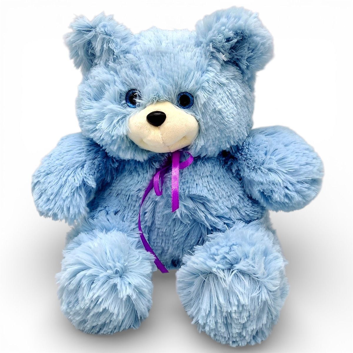 Мʼяка іграшка "Мішутка", 27 см, блакитний  фото 1