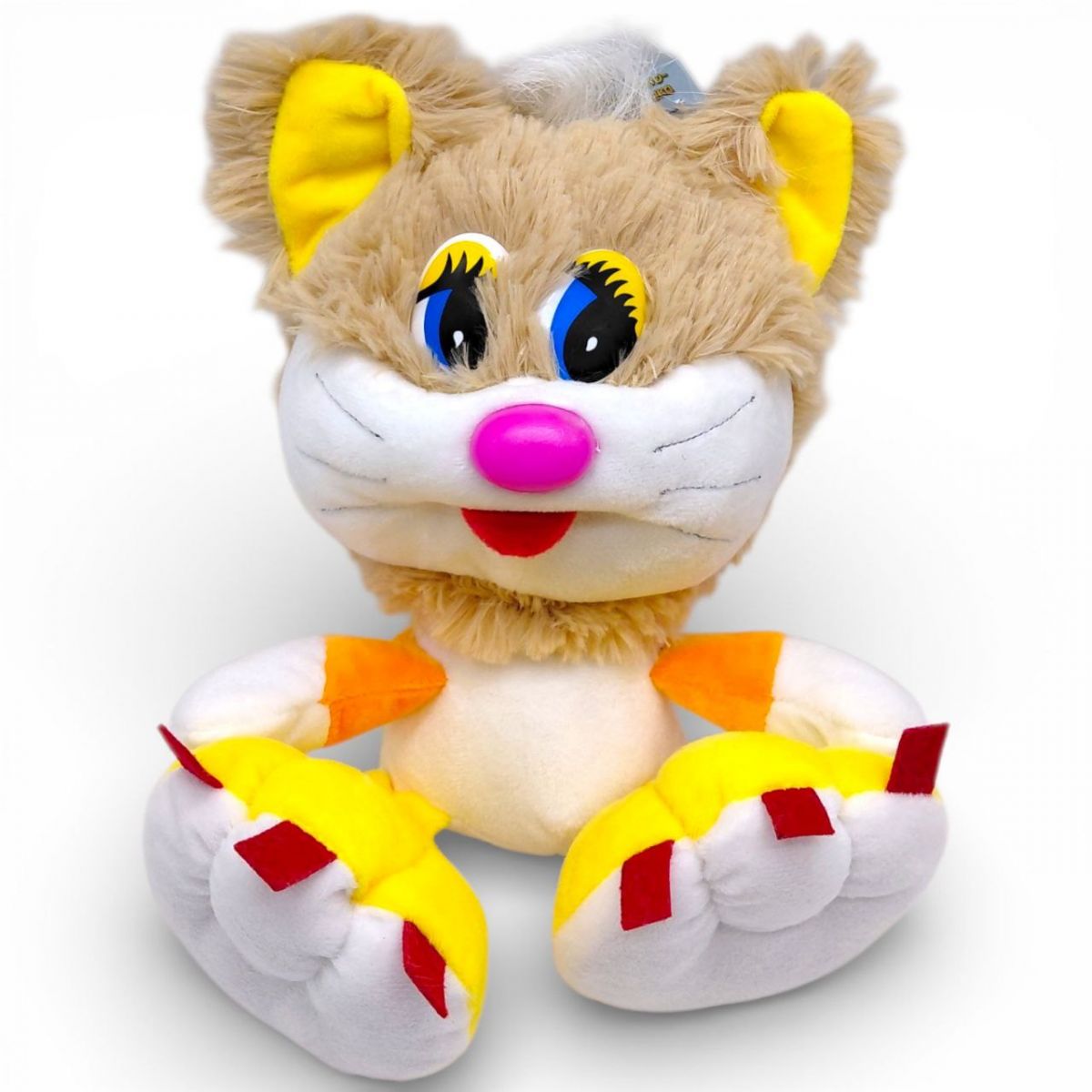 Мʼяка іграшка "Коротишка кіт", 14х20х24 (ЖОВТИЙ)  фото 1