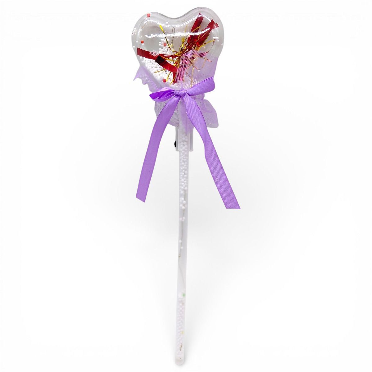 Іграшка зі світлом "Серце на паличці" 38 см (ФІОЛЕТОВЕ)  фото 1