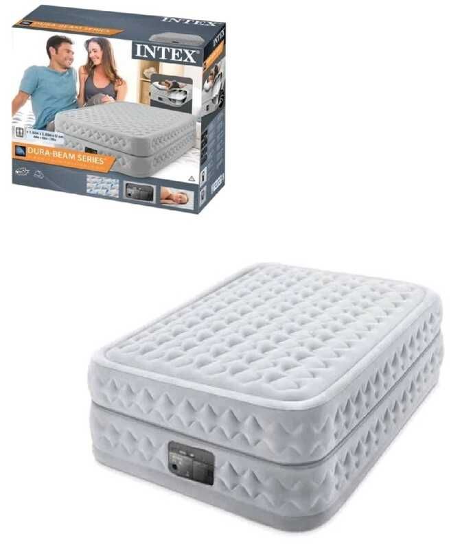 Велюровий матрац (152х203х51см), вбудований електронасос, двоспальний  фото 1