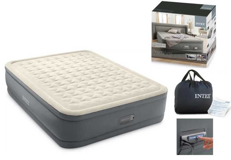 Intex Велюр матрац 64926 ND (2) 152х203х46см, вбудований електронасос PremAire, двоспальний  фото 1