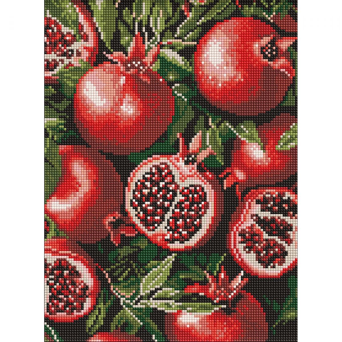 Набір з алмазною мозаїкою "Гранат у розрізі" 30х40см  фото 1