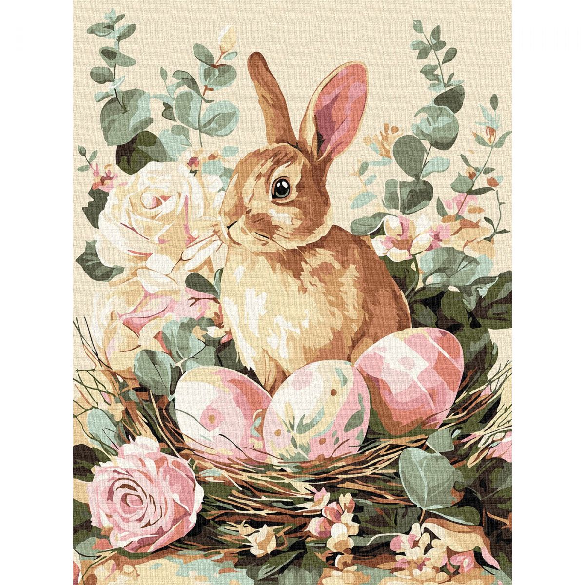 Набір для розпису по номерах "Святковий кролик" 30х40см  фото 1