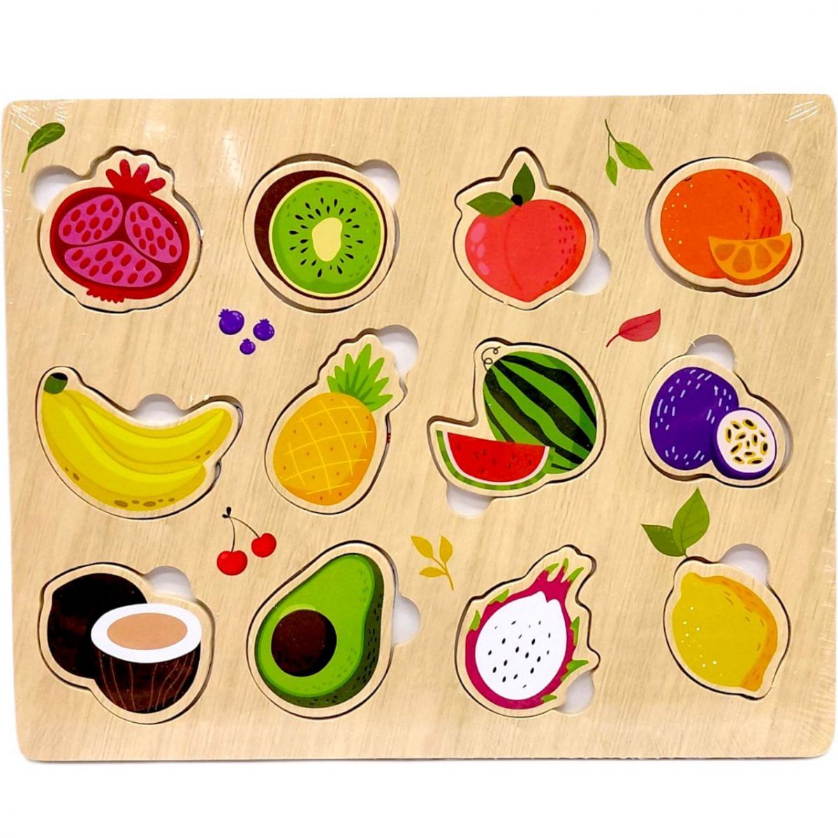 Вкладиші деревʼяні, 22,5х18 см (ФРУКТИ)  фото 1