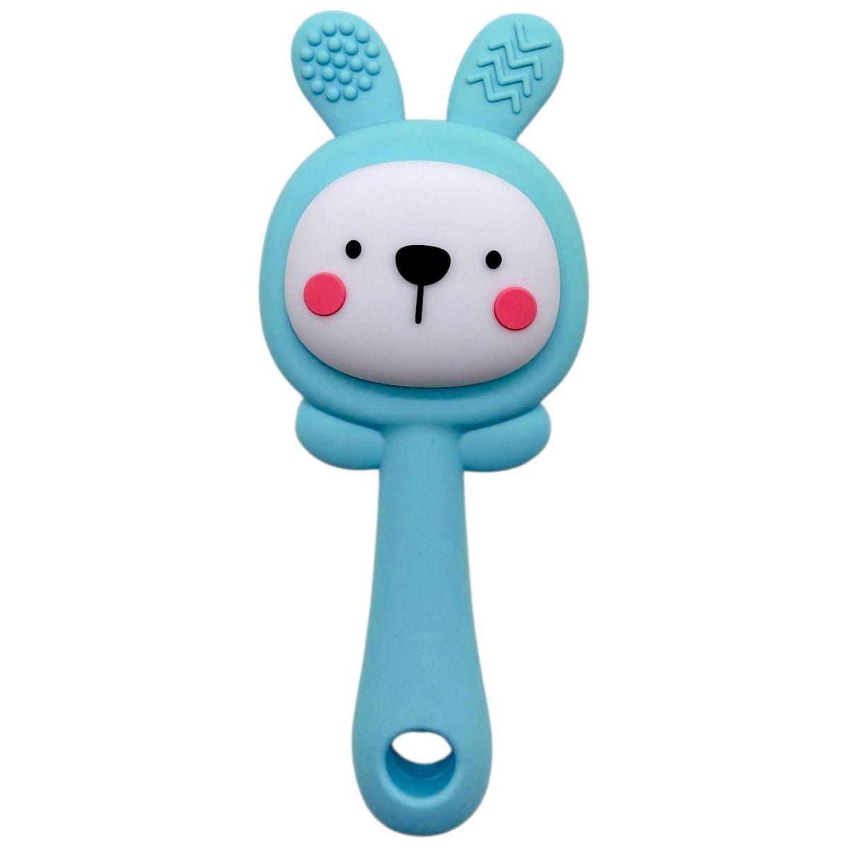 Силіконовий прорізувач-брязкальце Зайка (МʼЯТНИЙ)  фото 1