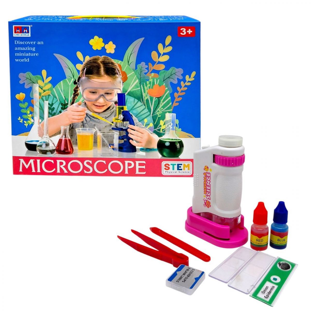 Микроскоп в коробке р. 27,6x8,5x24,2 см  фото 1