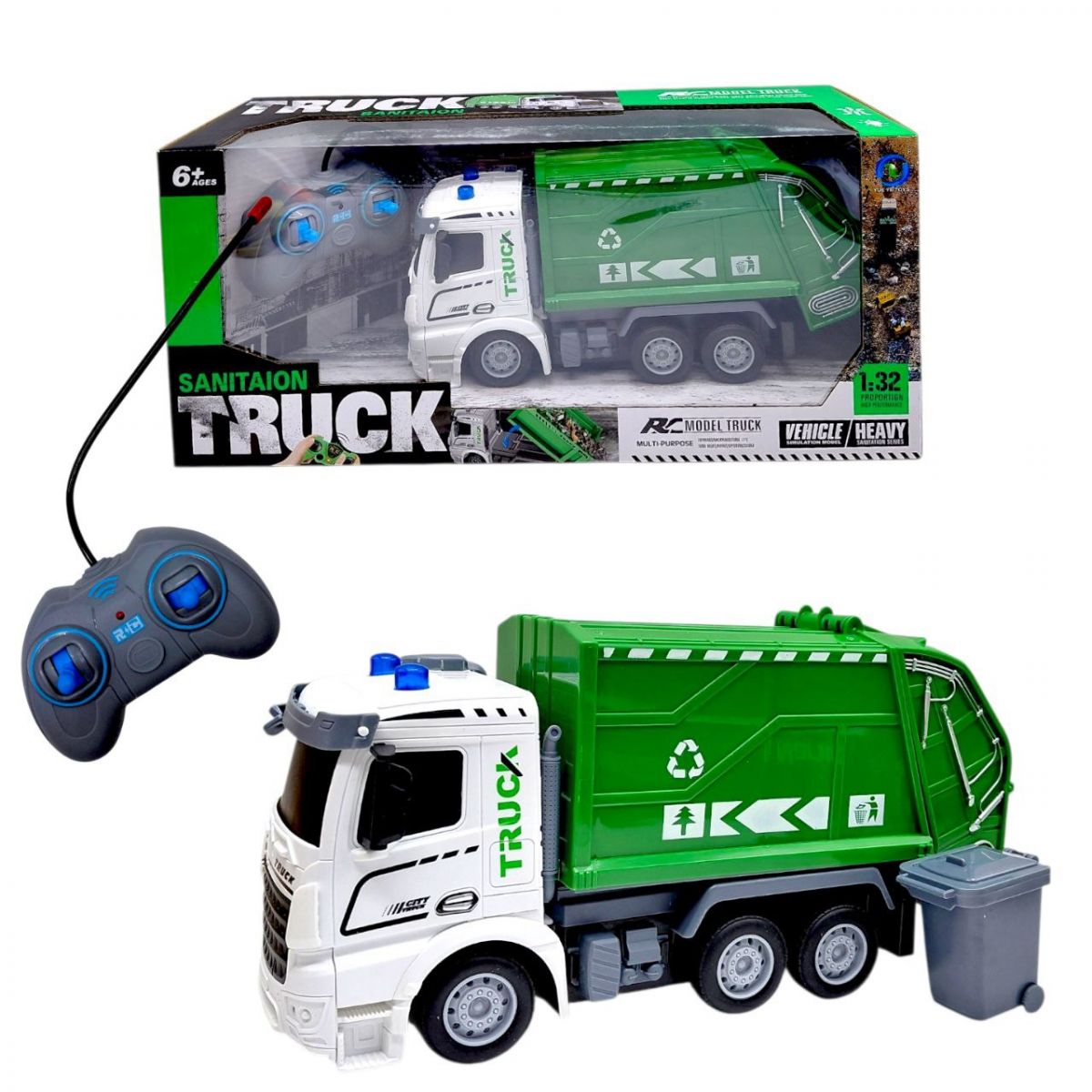Радиоуправляемая машина «Мусоровоз», аккумулятор, в коробке 899-7H р. 39,5*13,5*18см  фото 1