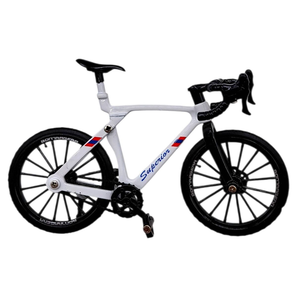 Велосипед металевий в коробці р. 13x5,4x9,4см (БІЛИЙ)  фото 1