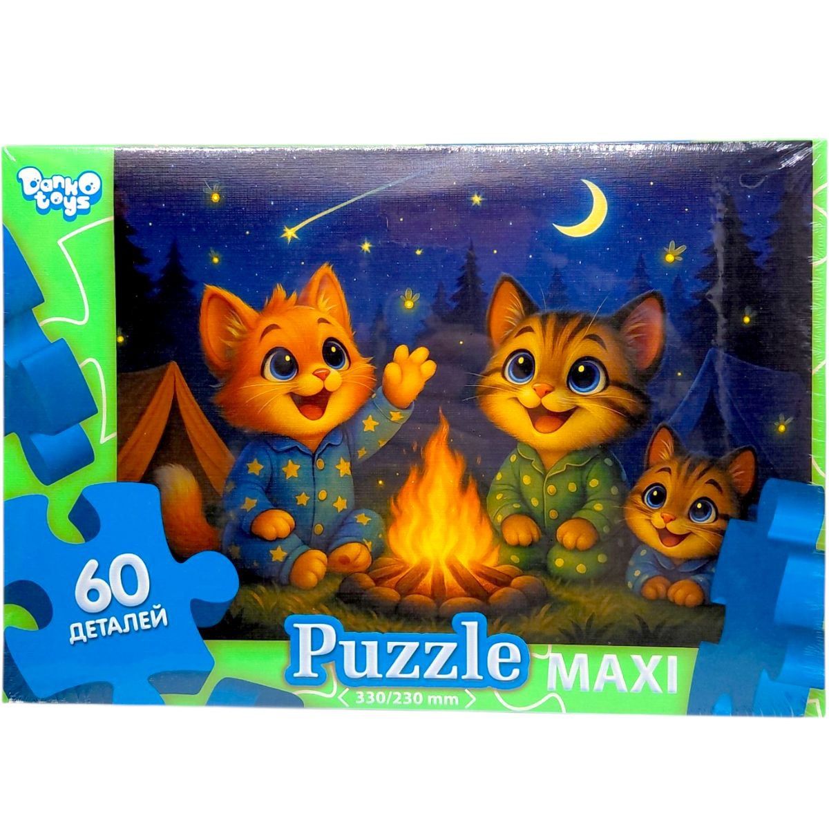 МАКСІ ПАЗЛИ 60 ЕЛЕМЕНТІВ (БІЛЯ ВОГНИЩА)  фото 1